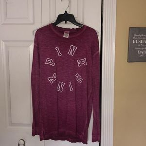 long sleeve purple tee from victoria’s secret pink